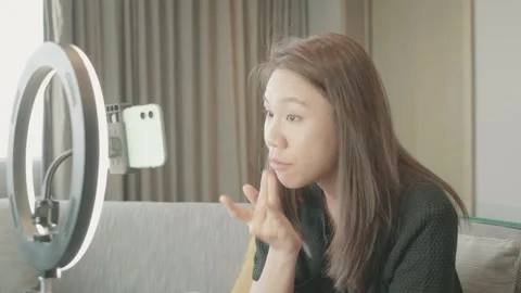 Engaging Video Call with Natural Light Reflection Stock Footage 315976642