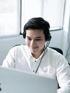 Engaging virtual support session office environment professional interaction Stock Photos