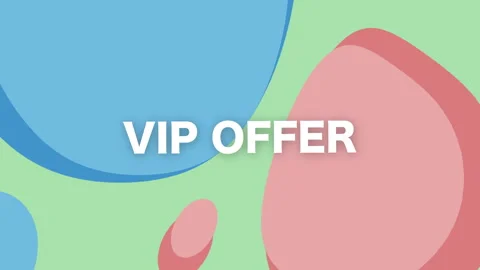 Engaging visual promotion highlights exclusive VIP offers in a lively colorful Stock Footage 317816809