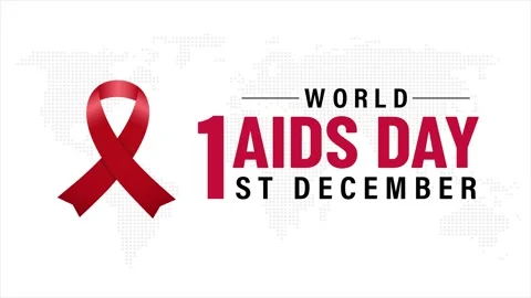 Engaging World AIDS Day animation Realistic Ribbon focused on awareness. Vídeo Stock 321878254