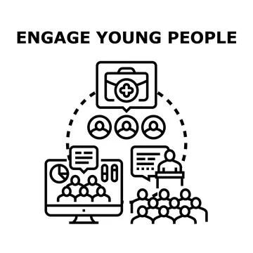 Engaging young people in educational and career development Stock Illustration