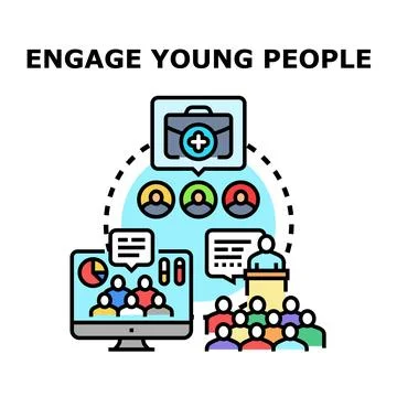 Engaging young people in educational and career development Stock Illustration