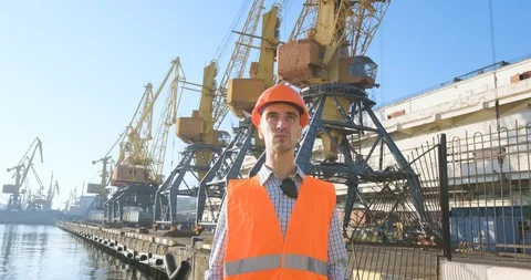 Engenire in helmet at the work Stock Footage 115780619