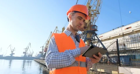 Engenire in helmet at the work Stock Footage 115780623