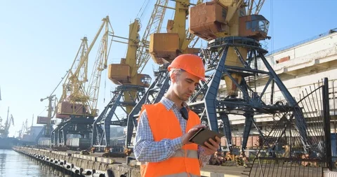 Engenire in helmet at the work Stock Footage 115780645