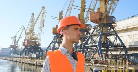 Engenire in helmet at the work Stock Footage 115780734