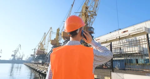 Engenire in helmet at the work Stock Footage 115780825