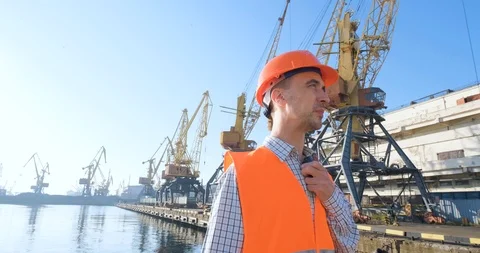 Engenire in helmet at the work Stock Footage 115780865