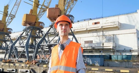 Engenire in helmet at the work Stock Footage 115781882