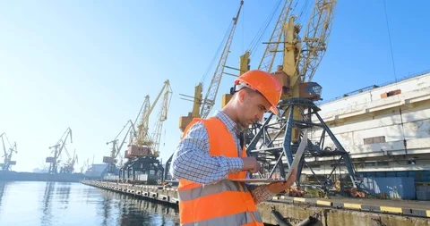 Engenire in helmet at the work Stock Footage 115781888