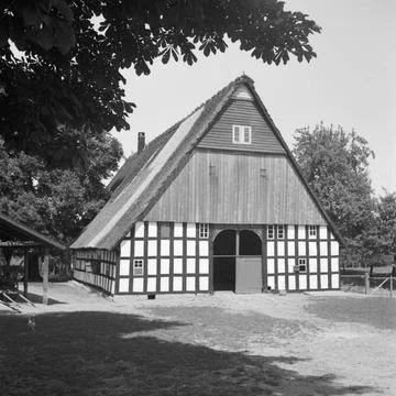 Enger Bauernhaus in Enger bei Herford, Deutschland 1930er Jahre. Farmhouse... Stock Photos