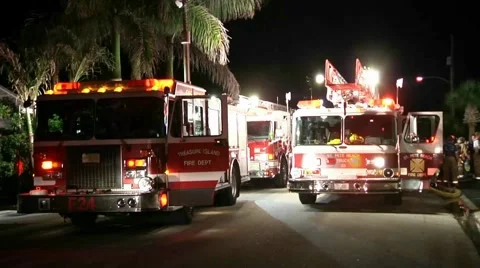 Engine 24 &amp; Truck 23 Stock Footage 930683