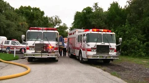 Engine 65 &amp; 68 Stock Footage 931273