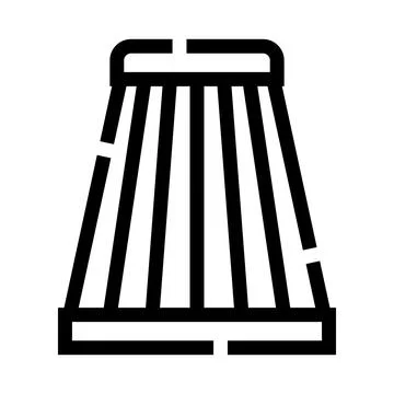 Engine air intake filter line icon Stock Illustration