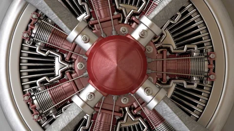 Engine aircraft Stock Footage 46890914