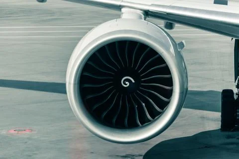 Engine of aircraft Stock Photos