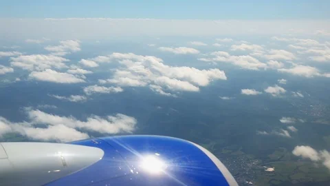 Engine aircraft. View from the window Stock Footage 94977673