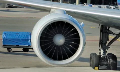 Engine of airplane Stock Photos