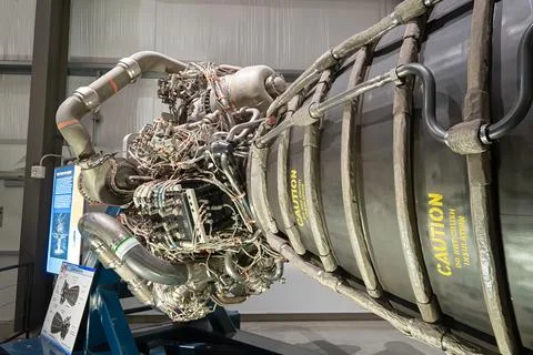 Engine of the airplane Stock Photos