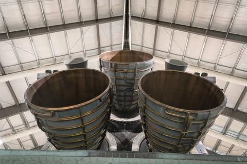 Engine of the airplane Stock Photos