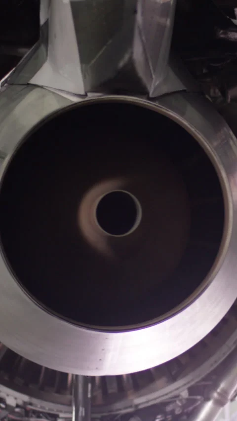 Engine of the airplane under heavy maintenance. Aircraft maintenance, dismantled Stock Footage 281498779
