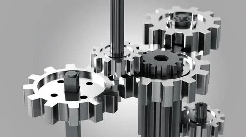 Engine and mechanical engineering Mechanical design or machine engineering... Stock Photos