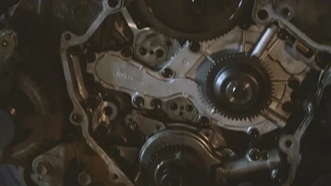 Engine. Automotive internal combustion engine Stock Footage 100074127