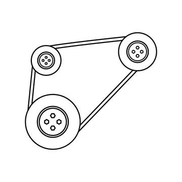 Engine belt icon Stock Illustration
