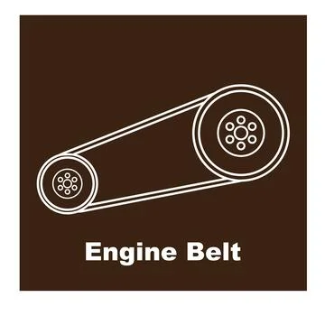 Engine belt icon Stock Illustration