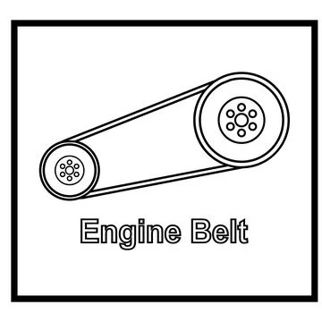 Engine belt icon Stock Illustration