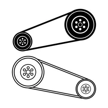 Engine belt icon Stock Illustration