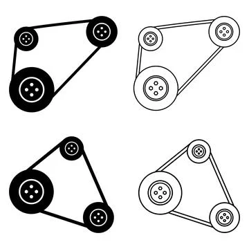 Engine belt icon Stock Illustration