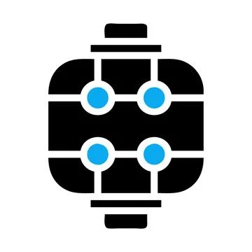 Engine block diagram.  Technical illustration of a mechanical component. Stock Illustration