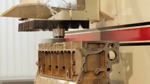 Engine block repair process. internal combustion engine block. turning of the 動画素材 78253933