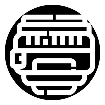 Engine block symbol for industrial mechanical power Stock Illustration