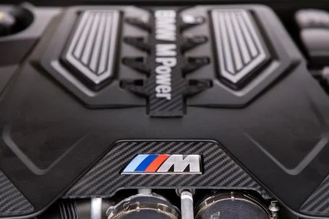 Engine of BMW car Foto stock