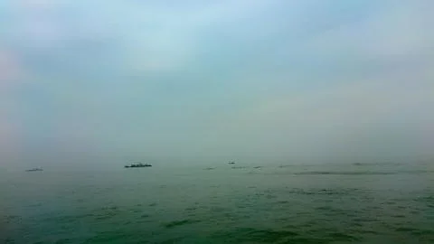 Engine boat in the river Stock Photos