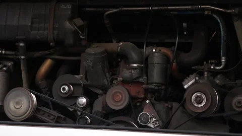 Engine in the bus Stock Footage 220930081