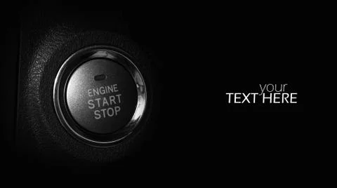 Engine button with copy space Stock Photos
