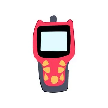 Engine car diagnostic scanner cartoon vector illustration Stockillustratie