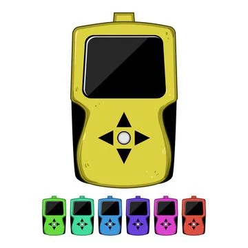 Engine car diagnostic scanner cartoon vector graphic 스톡 일러스트