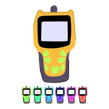 Engine car diagnostic scanner vector cartoon graphic Stock Illustration