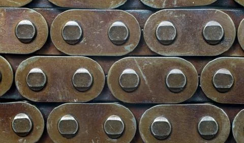 Engine chain Close up steel background Stock Photos