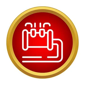 Engine check warming light symbol on dashboard Stock Illustration