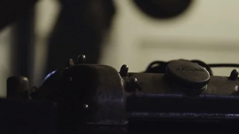 Engine of the Classic Jaguar Car. Camera Moving Right. Car Ready to Restore Stock Footage 77926286