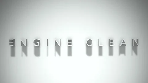 Engine clean 3D title animation white text on a white background Stock Footage 299822767