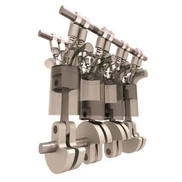 Engine close-up Illustrazione stock