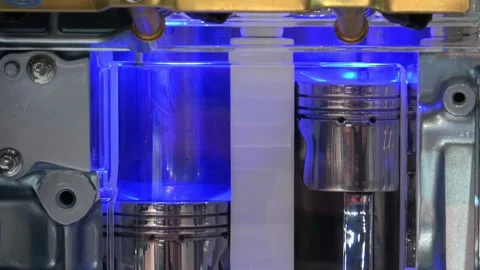 Engine close up view Stock Footage 97852242