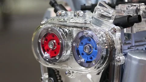 Engine close up view Stock Footage 97854325