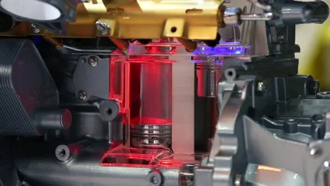 Engine close up view Stock Footage 97854374